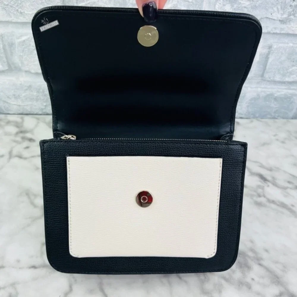Kate Spade Woven Remi Flap Chain Crossbody Shoulder Bag In Houndstooth - Picture 7 of 12